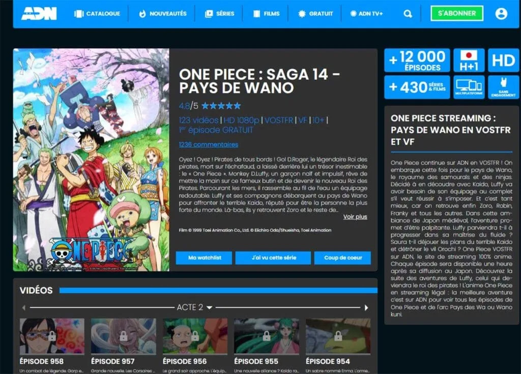 One Piece sur ADN