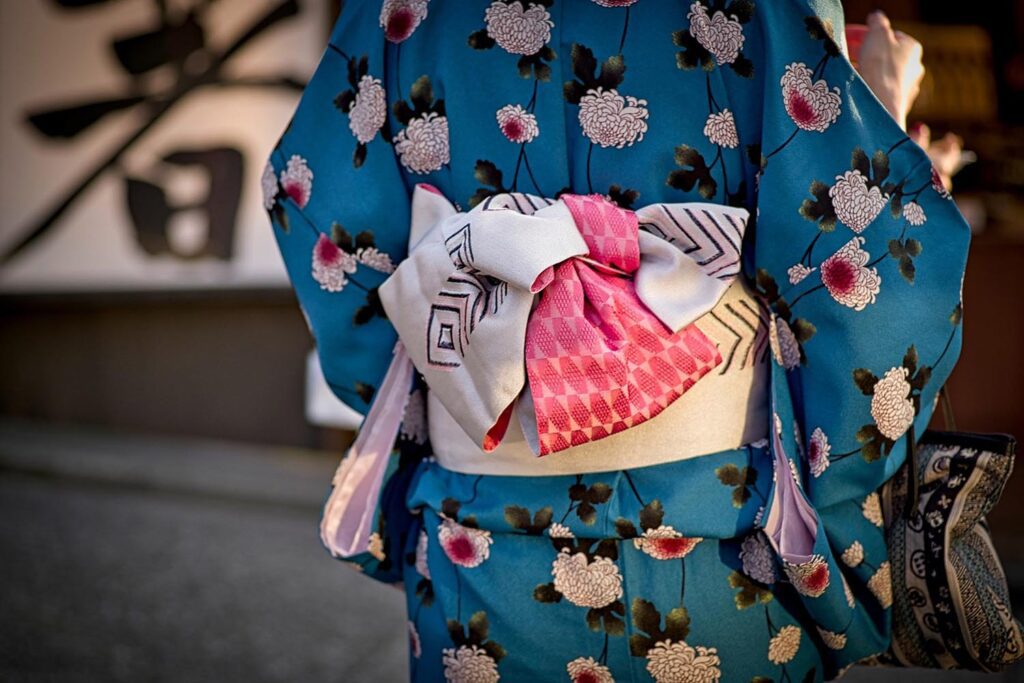 Un kimono bleu
