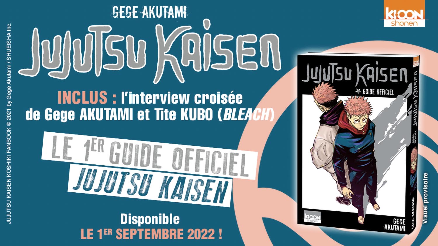 Le Guide Officiel de Jujutsu Kaisen, annoncé chez Ki-oon - Furansu Japon