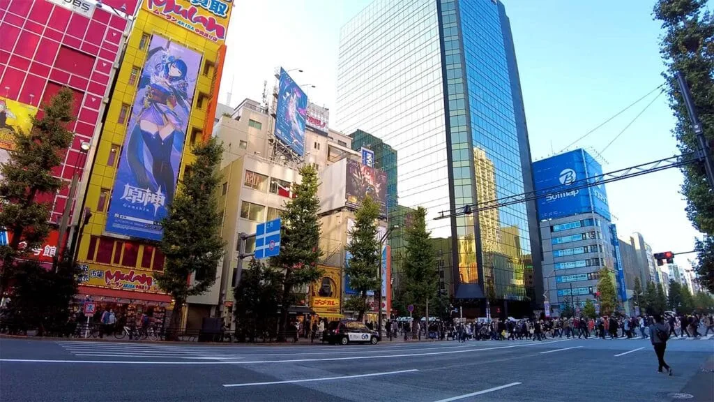 Le quartier d'Akihabara au Japon