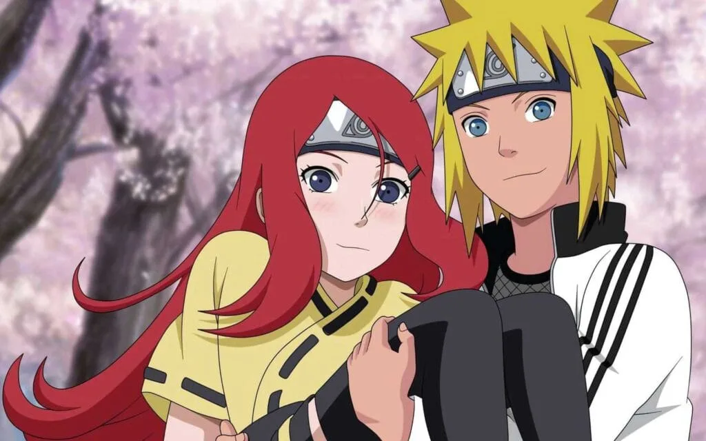 Kushina (gauche) et Minato (droite), jeunes