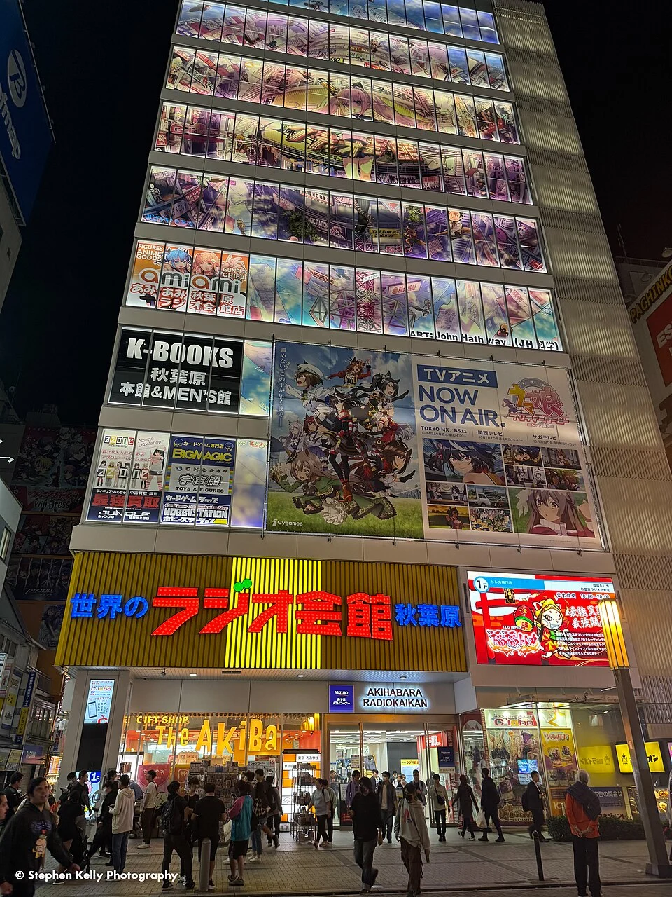 La façade du Radio Kaikan, immeuble de boutiques emblématique d'Akihabara