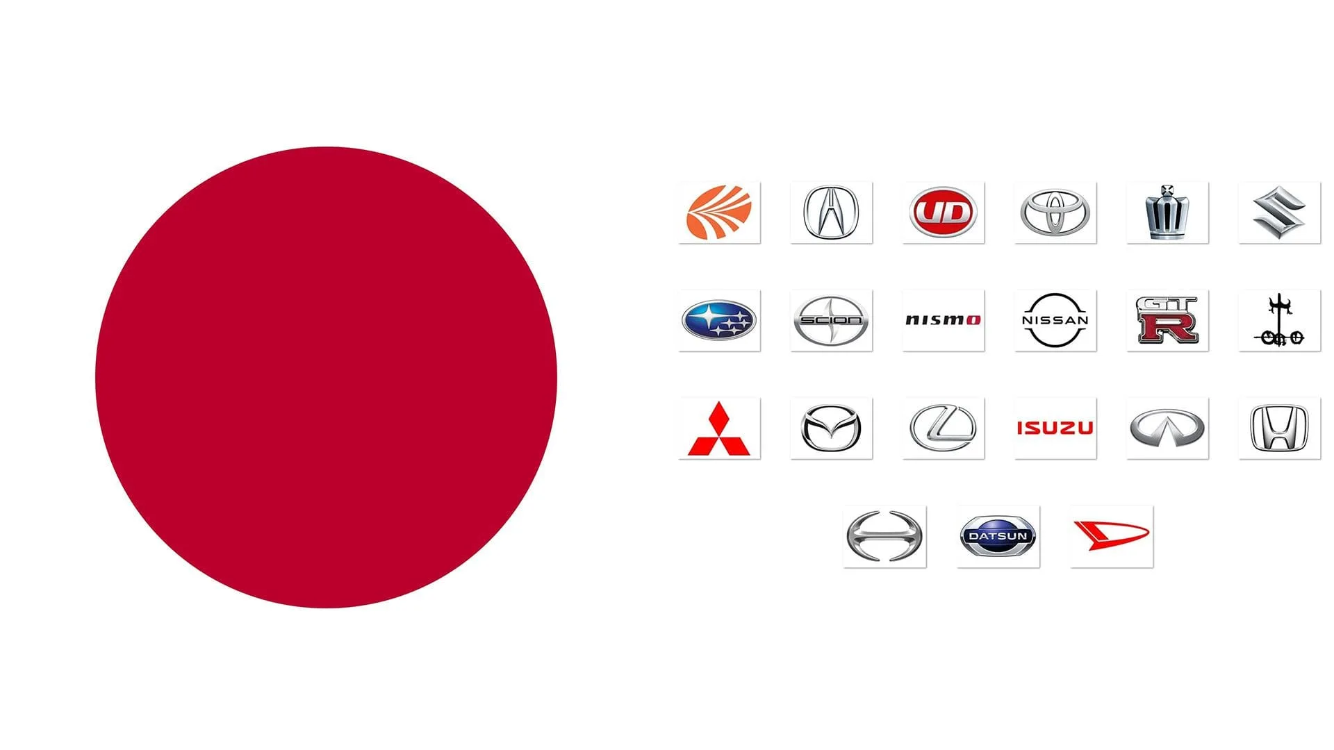 Marques automobiles japonaises. Source : logos-world.net