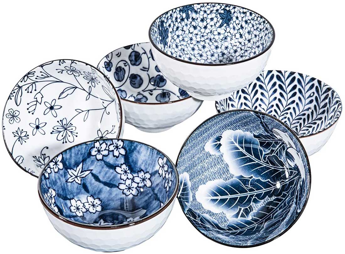 Lot de bols à céréales en céramique de style japonais