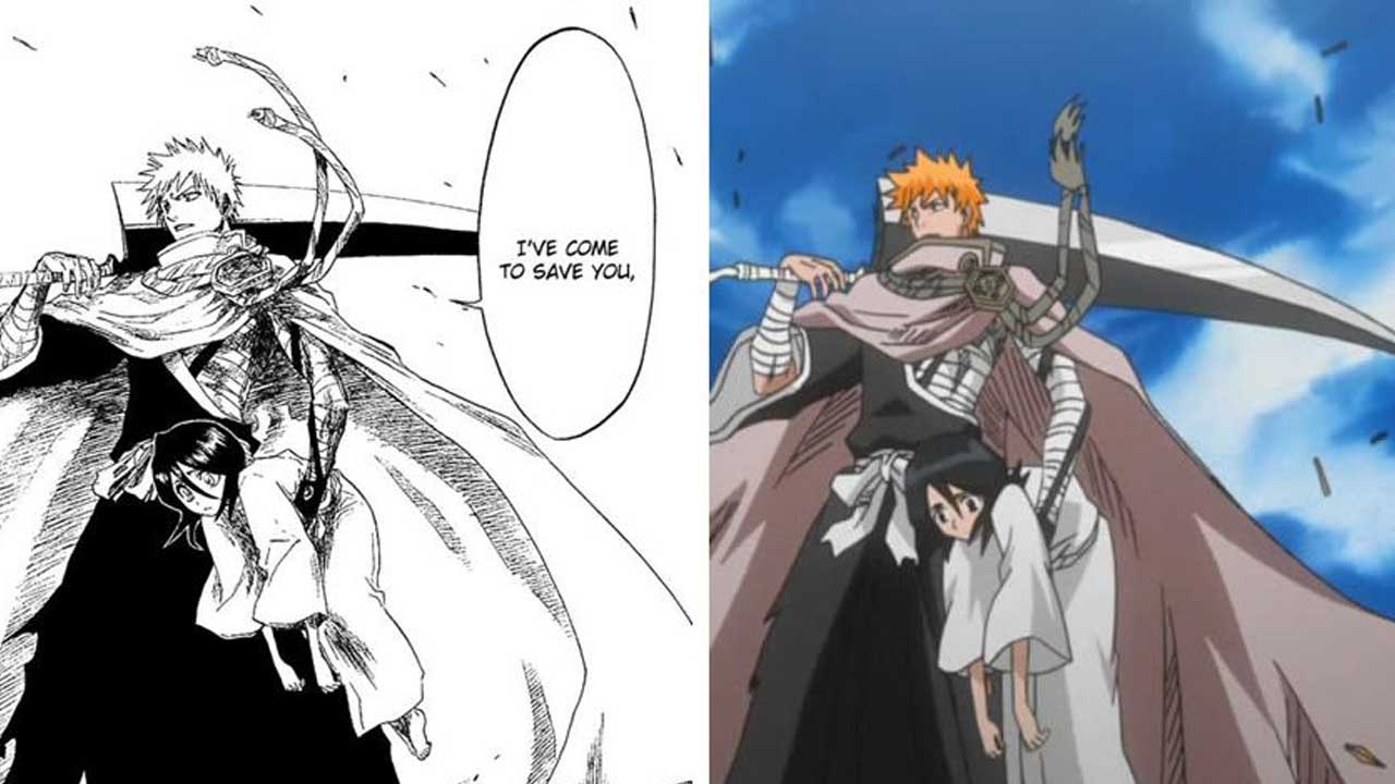 Différences visuelles entre le manga et l'anime Bleach