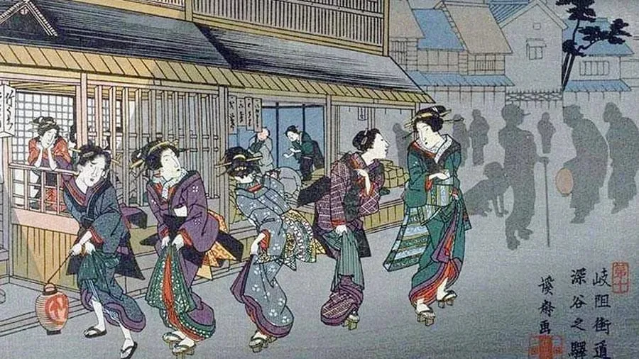 Costume d’époque Edo et imprimé Ukiyoe, Musée national de Tokyo