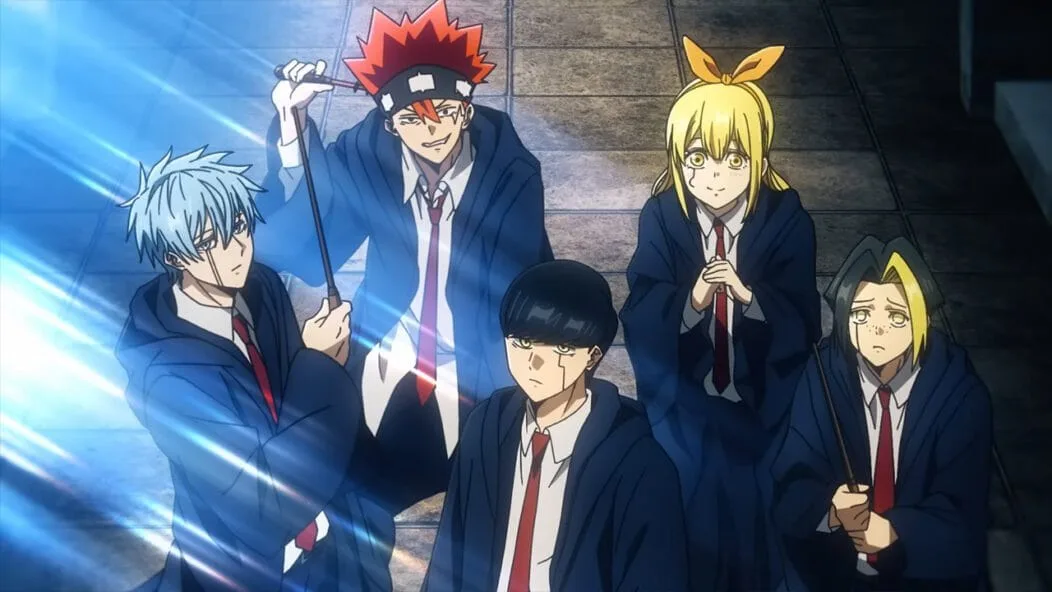 Image de l'anime Mashley avec tous les personnages principaux rassemblés