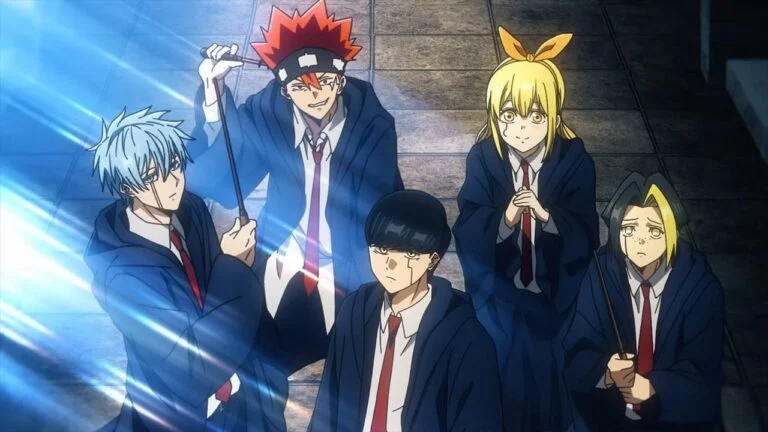 Image de l'anime Mashley avec tous les personnages principaux rassemblés