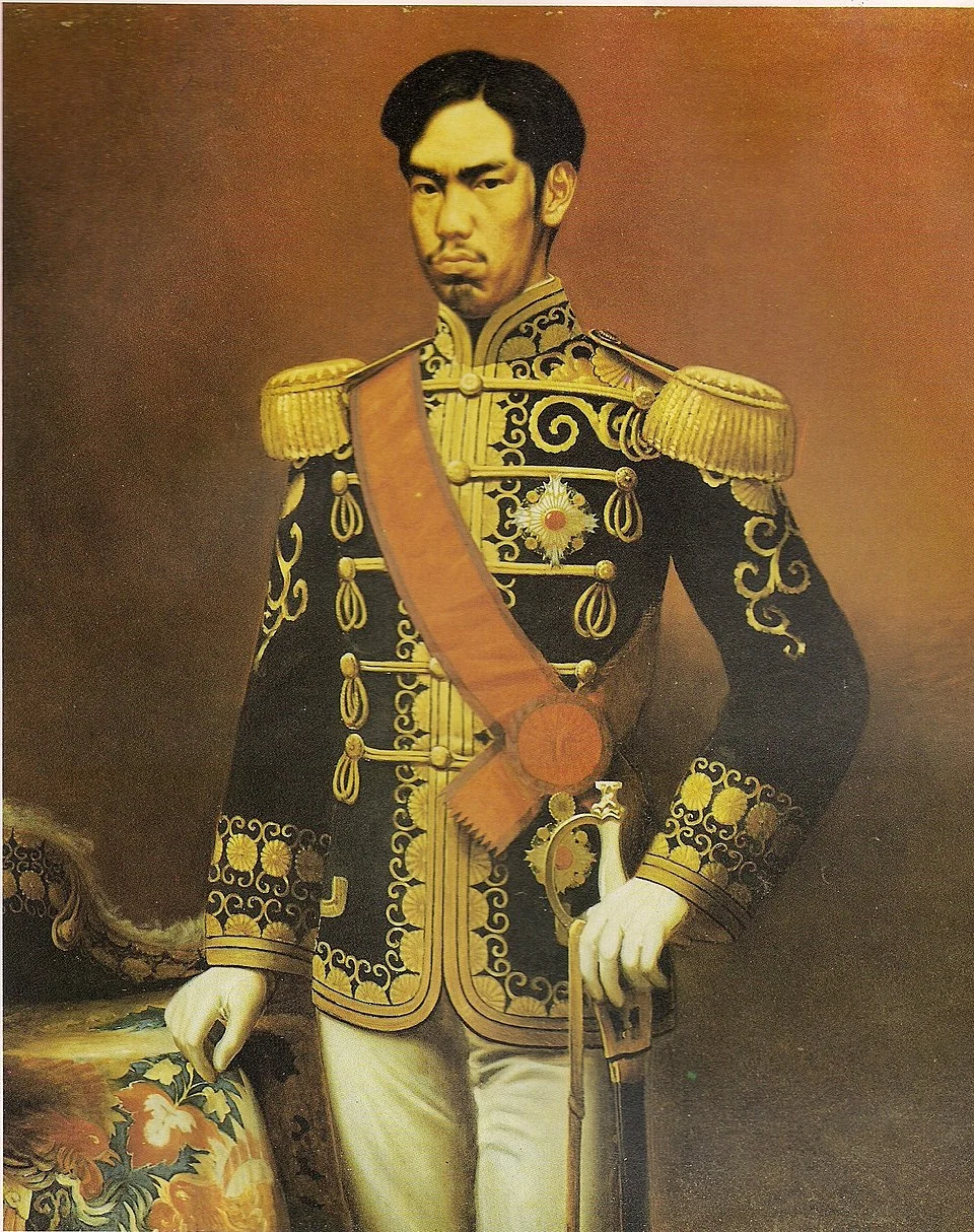 Portrait de l'empereur Meiji en uniforme occidental, peint par Takahashi Yuichi