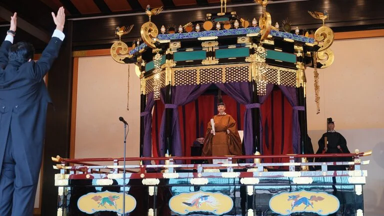 Cérémonie d'intronisation de l'empereur Naruhito au palais impérial de Tokyo, le 22 octobre 2019