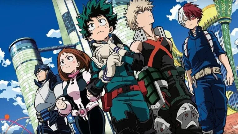 Les héros de l'anime My Hero Academia