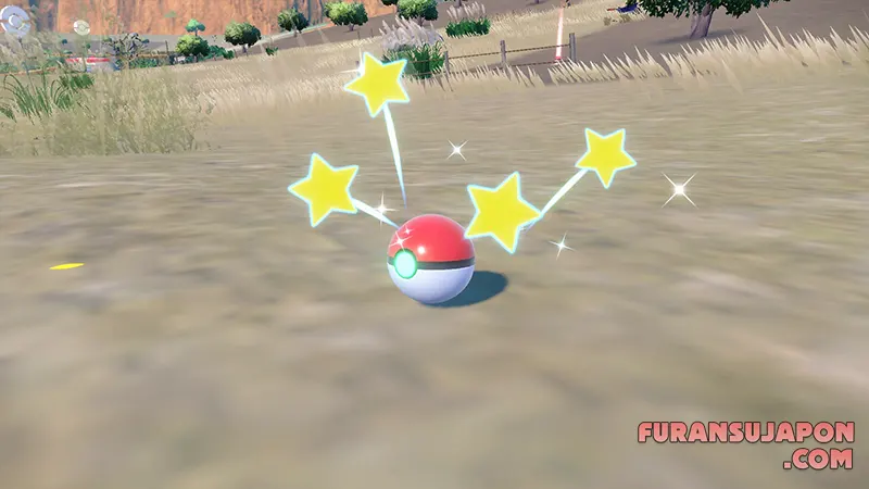 Capture d'un Pokémon avec une Pokéball dans Pokémon Écarlate et Violet