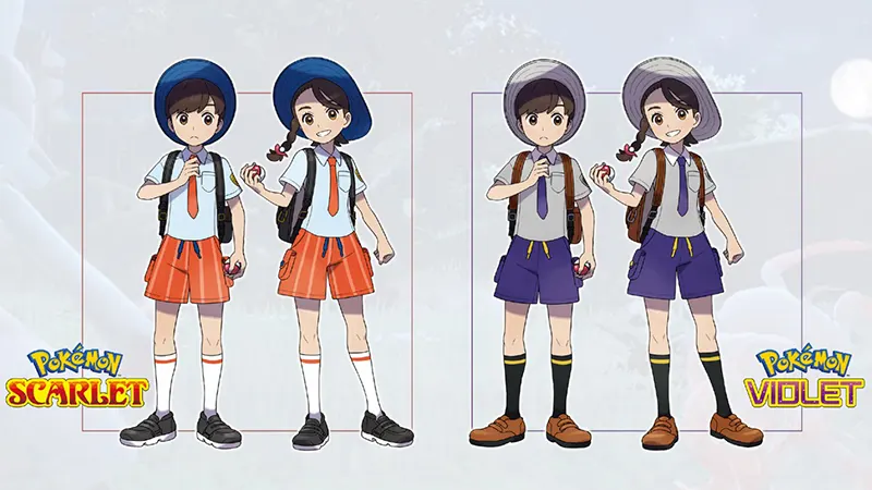 Les uniformes dans Pokémon Écarlate et Pokémon Violet