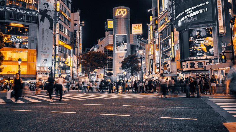 Shibuya Crossing de nuit