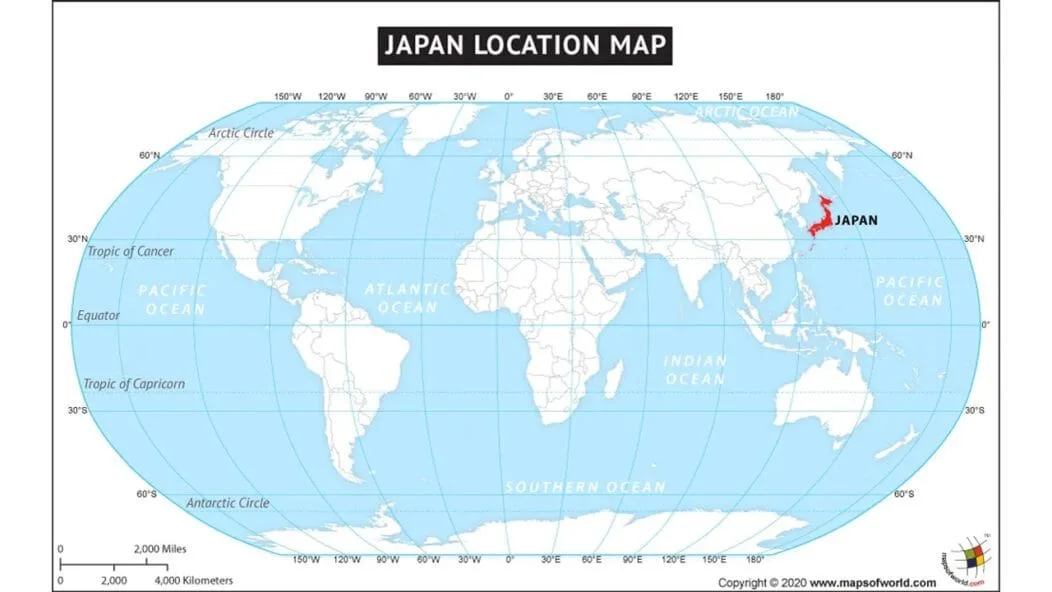 Japon carte du monde