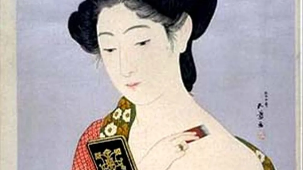 Femme se poudrant de Hashiguchi Goyō, 1918