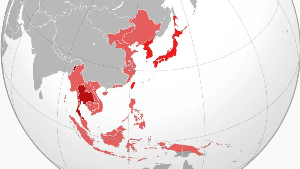 Le Japon et la sphère de coprospérité de l'Asie du Sud-Est à son apogée en 1942