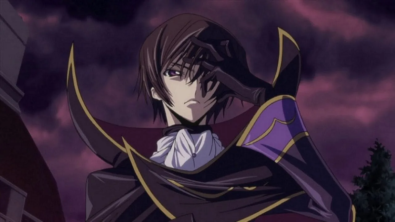 Visuel de Code Geass avec Lelouch et les personnages de la série
