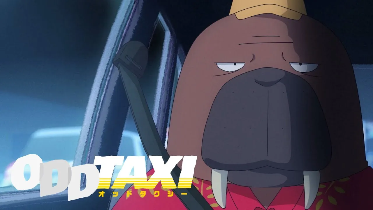Odokawa au volant de son taxi dans Odd Taxi