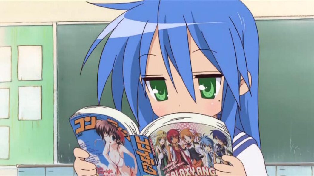Fille anime qui lit un manga