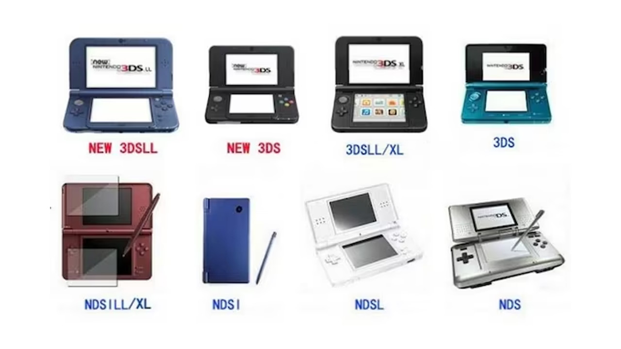 Tous les modèles de DS et 3DS