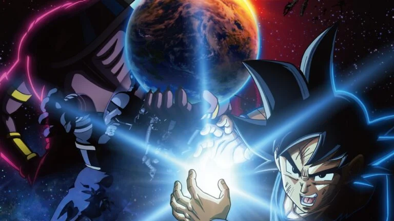 Son Goku et Beerus sur le visuel officiel Super Surge de Dragon Ball Super: Beerus