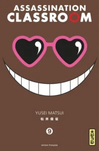 Couverture du tome 9 d’Assassination Classroom, édition française Kana
