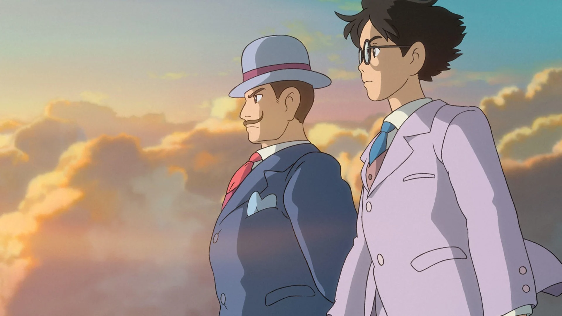 Jirō Horikoshi et l’ingénieur italien Caproni, côte à côte au-dessus des nuages, dans Le vent se lève