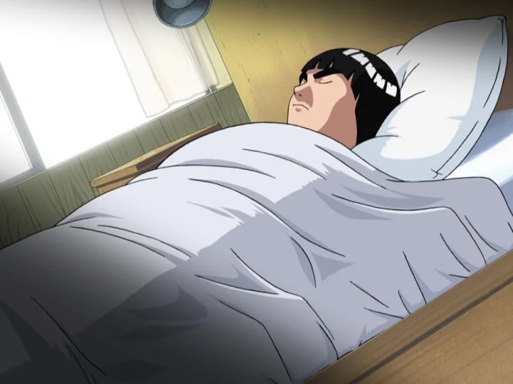 Rock Lee immobilisé pendant sa convalescence