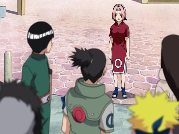 Sakura parle à l’équipe avant son départ