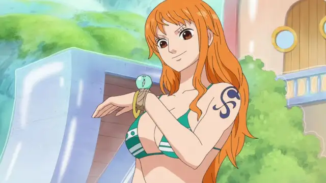 Nami, la navigatrice de l’équipage du Chapeau de paille, anime One Piece