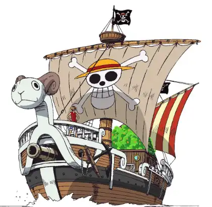 Le Vogue Merry, premier navire de l’équipage du Chapeau de paille, anime One Piece