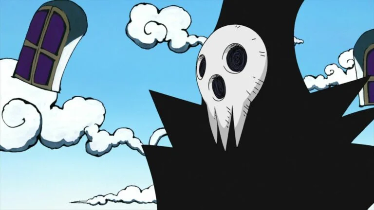 La ville de Death City et son bâtiment en forme de crâne dans l'anime Soul Eater