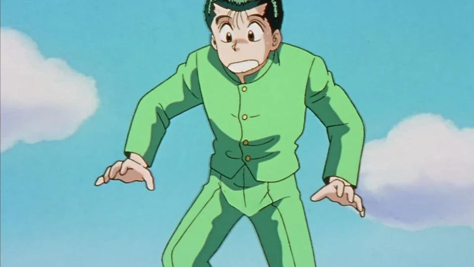 Yûsuke Urameshi dans l'épisode 1 de Yu Yu Hakusho (1992)